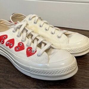 Converse x Comme des Garcons PLAY Shoes Mens 10 Canvas 162975C Lace Up Casual